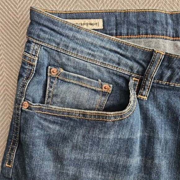 Weatherproof Jeans Men's W36xL30 Vintage Slim Straight Dark Blue Distressed - Picture 9 of 16